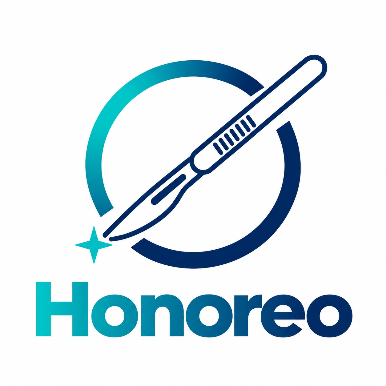 Honoreo, scalpel et étoile turquoise